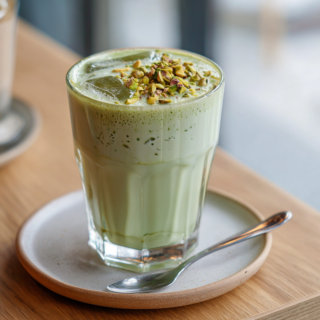 Pistachio Matcha Latte Recipe - Recipe Image
