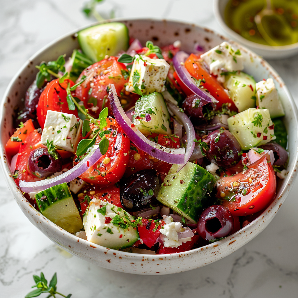 Greek Cucumber Tomato Salad Recipe - Recipe Image