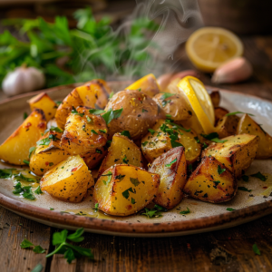 Garlic Lemon Roasted Potatoes Recipe