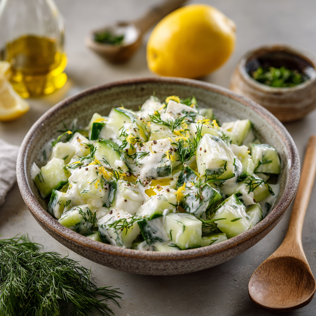 Mediterranean Cucumber Yogurt Salad Recipe
