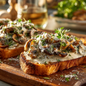 Creamy Mushroom Toast Recipe