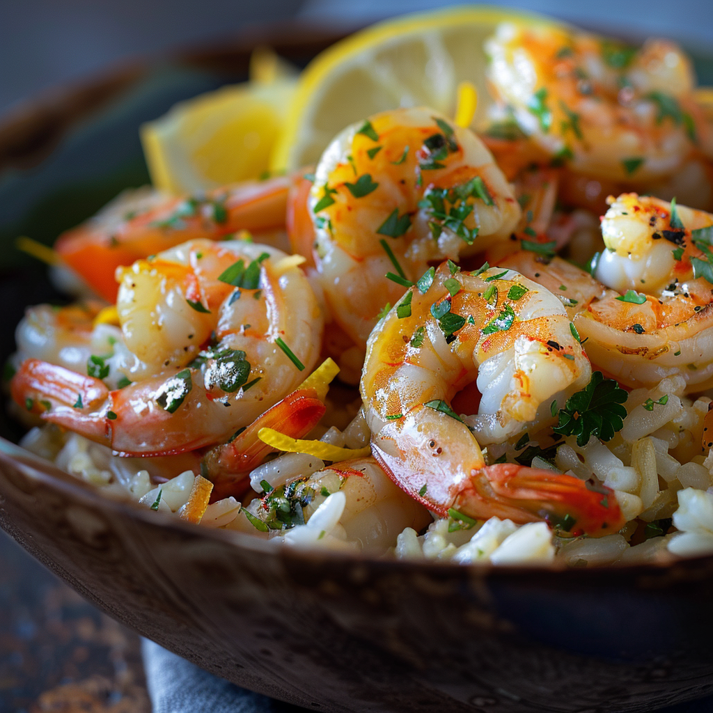 Garlic Lemon Shrimp Bowl Recipe
