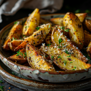 Crispy Parmesan Potato Wedges Recipe