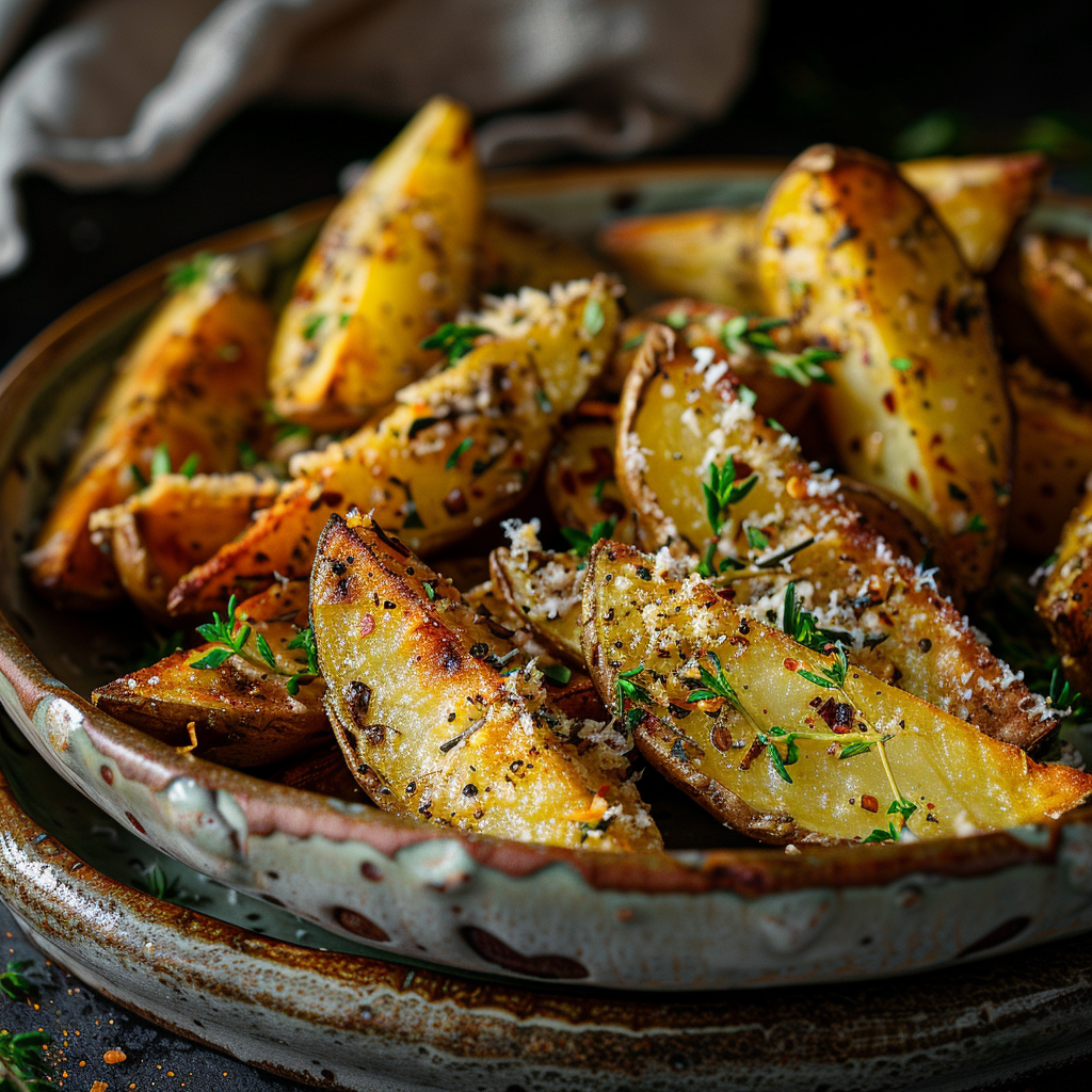 Crispy Parmesan Potato Wedges Recipe