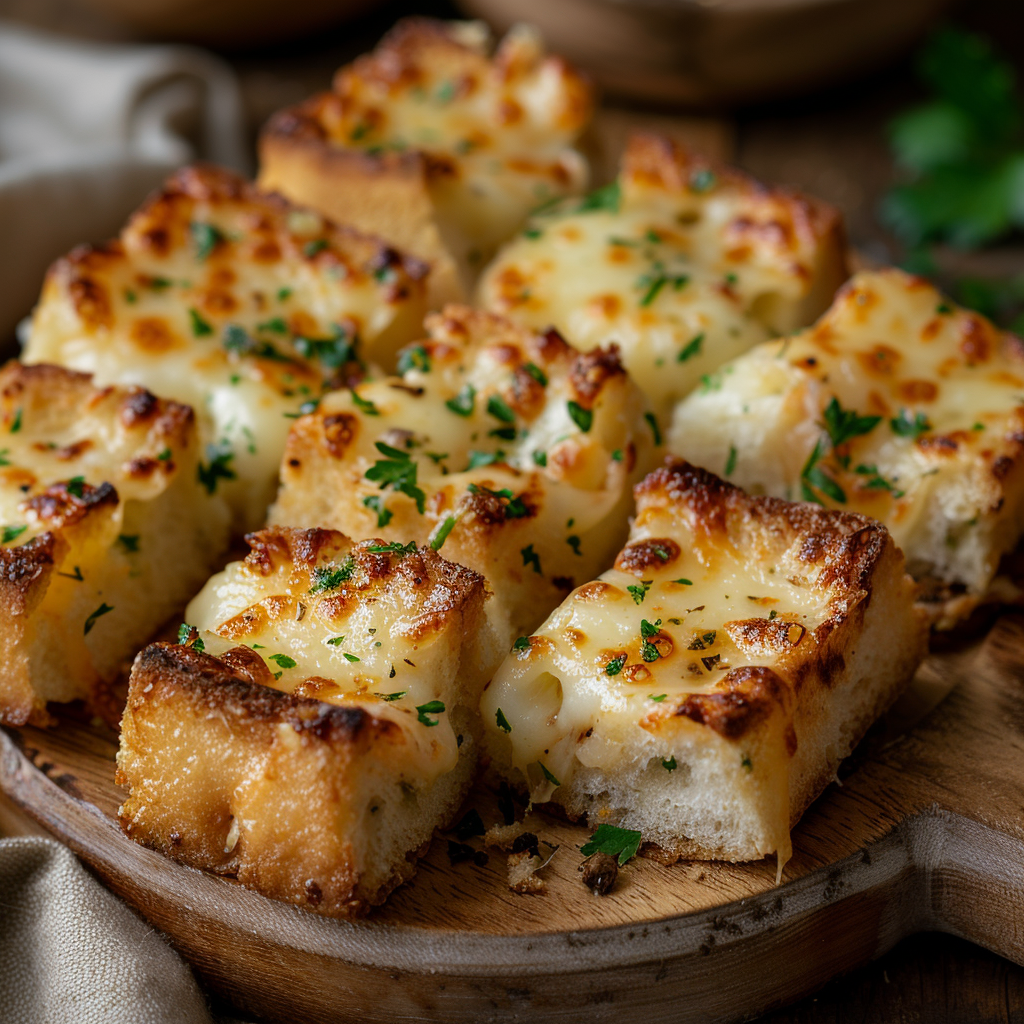 Cheesy Garlic Bread Bites Recipe