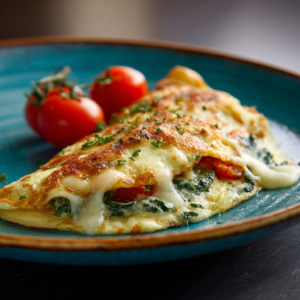 Spinach Cheese Omelette Recipe
