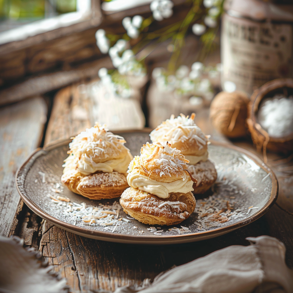 Coconut Cream Puffs Recipe