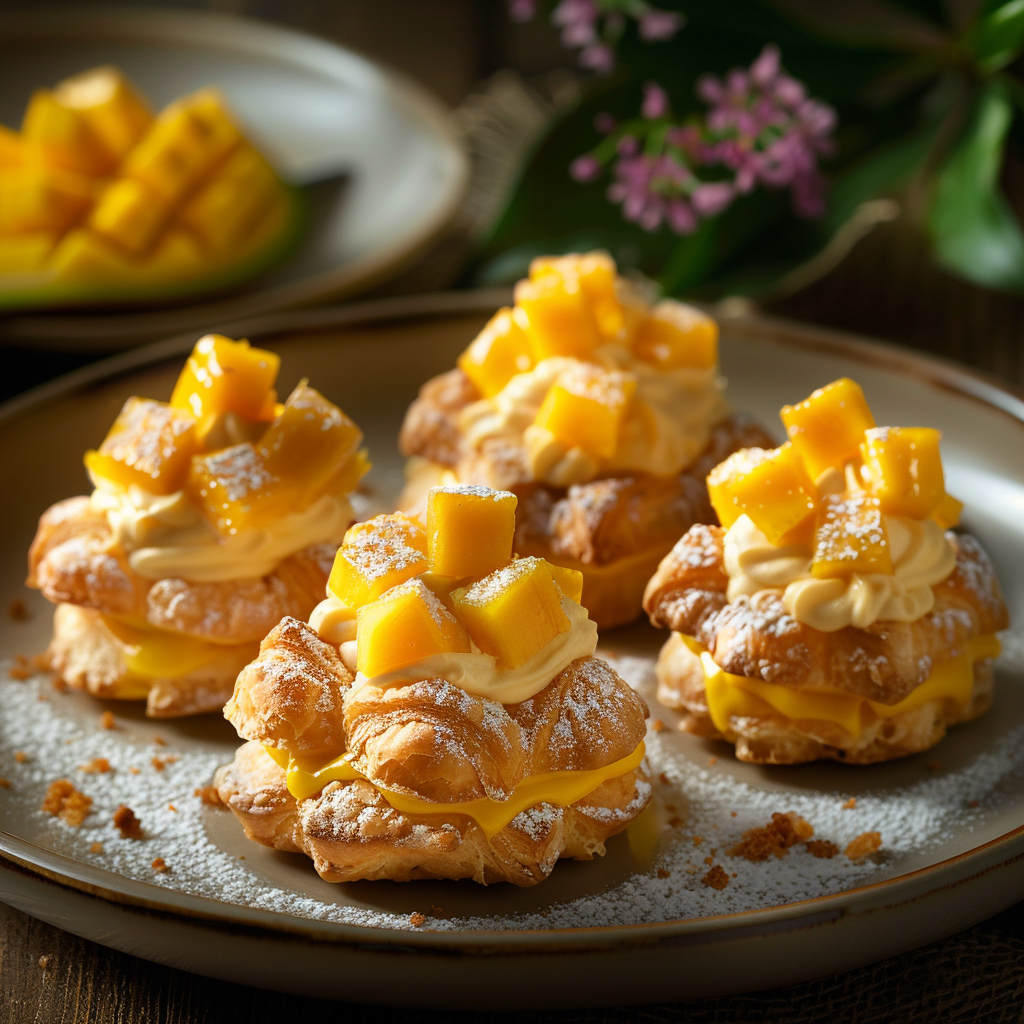 Mango Cream Puffs Recipe