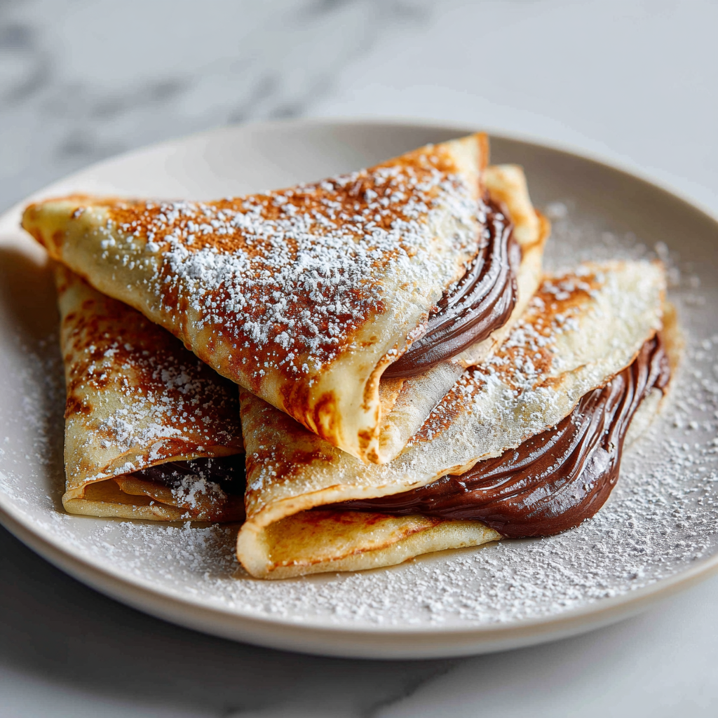 Nutella Stuffed Crepes Recipe