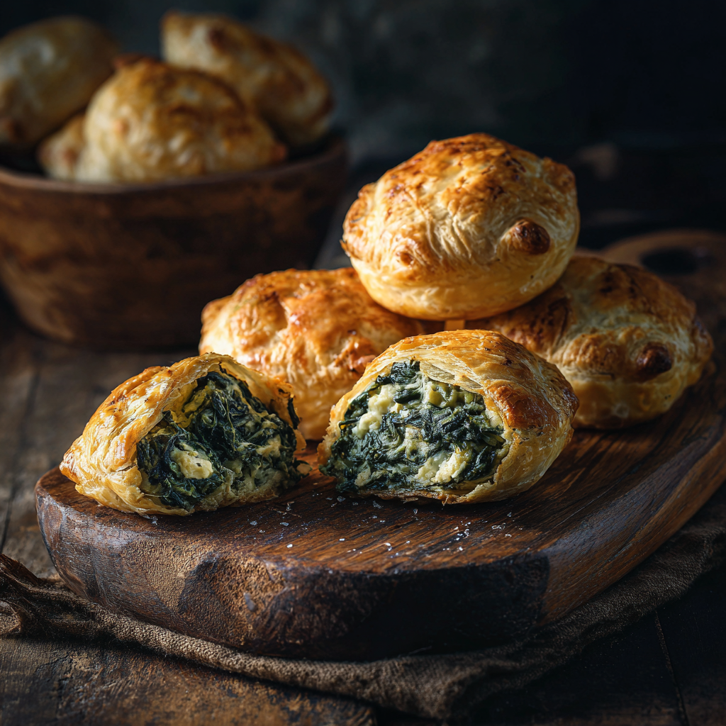 Mini Spinach Cheese Pies Recipe