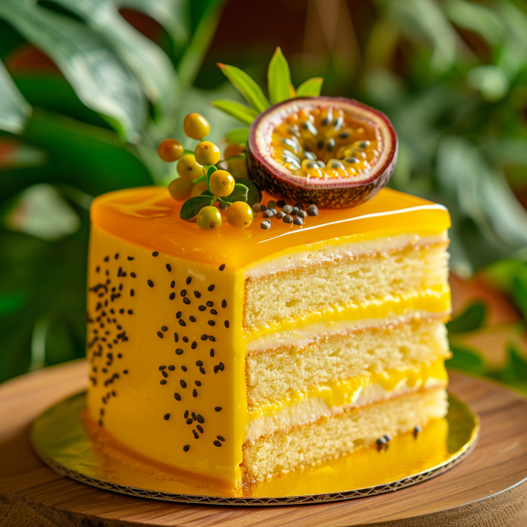 Passion Fruit Velvet Cake Recipe - Recipe Image