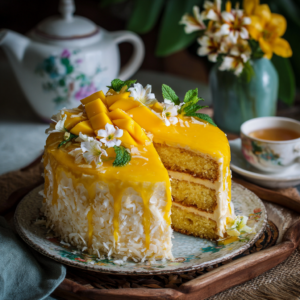 Tropical Mango Coconut Cake: A Sunshine Delight Recipe