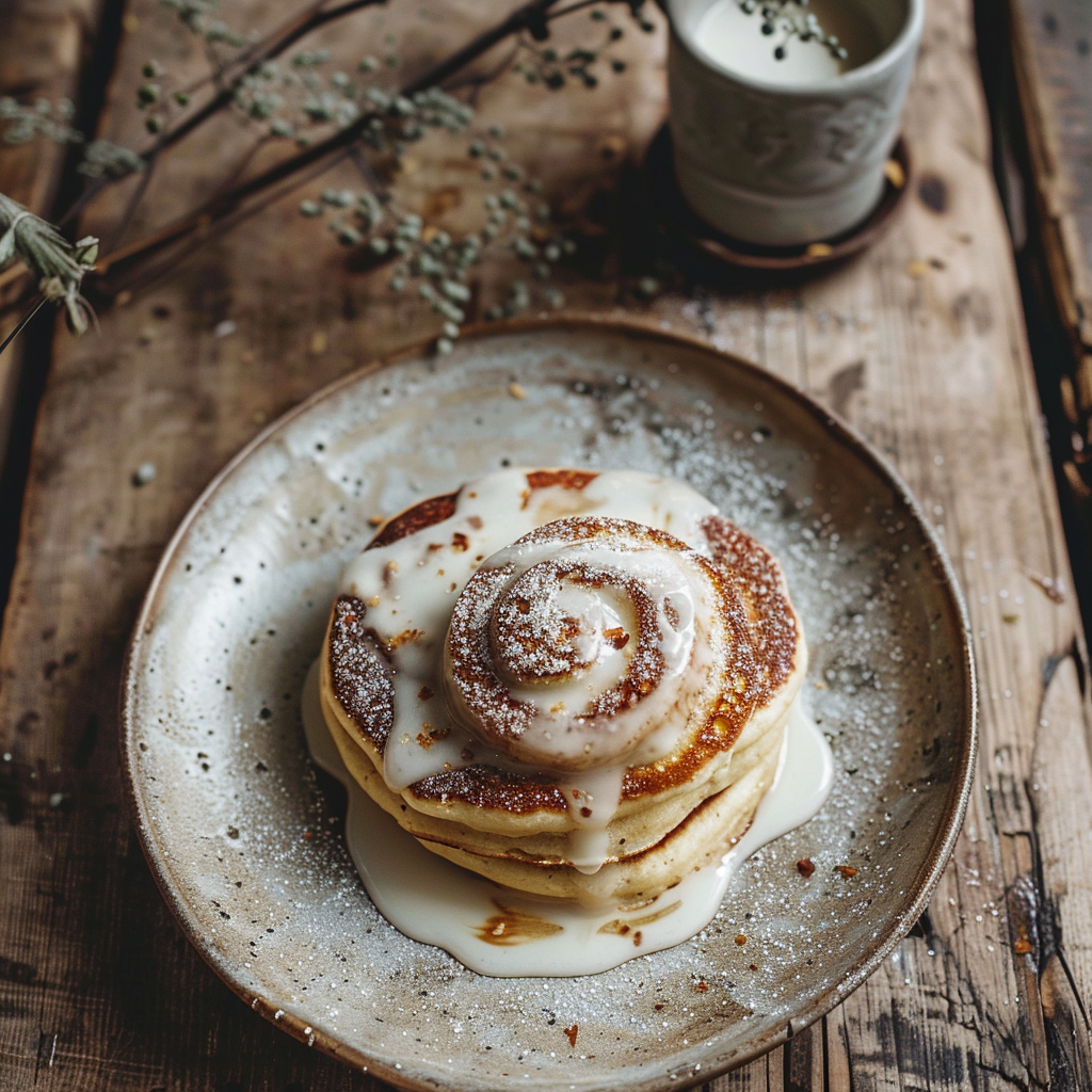 Cinnamon Roll Pancakes 🌀 Recipe