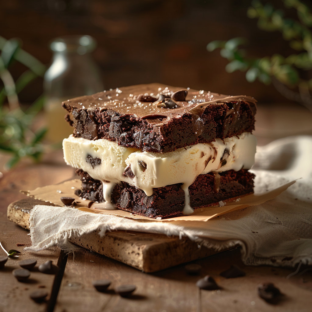Brownie Ice Cream Sandwich 🍦 Recipe