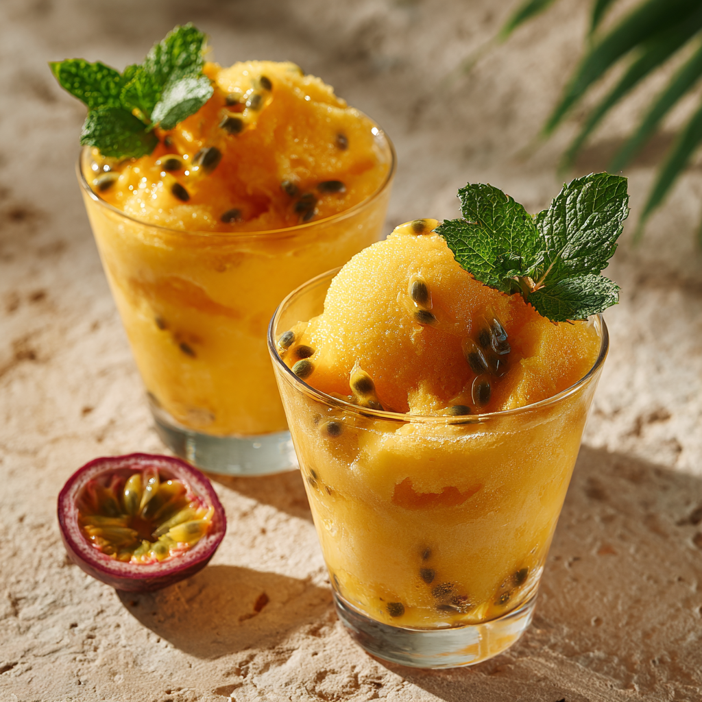 Mango Passionfruit Sorbet Cups Recipe