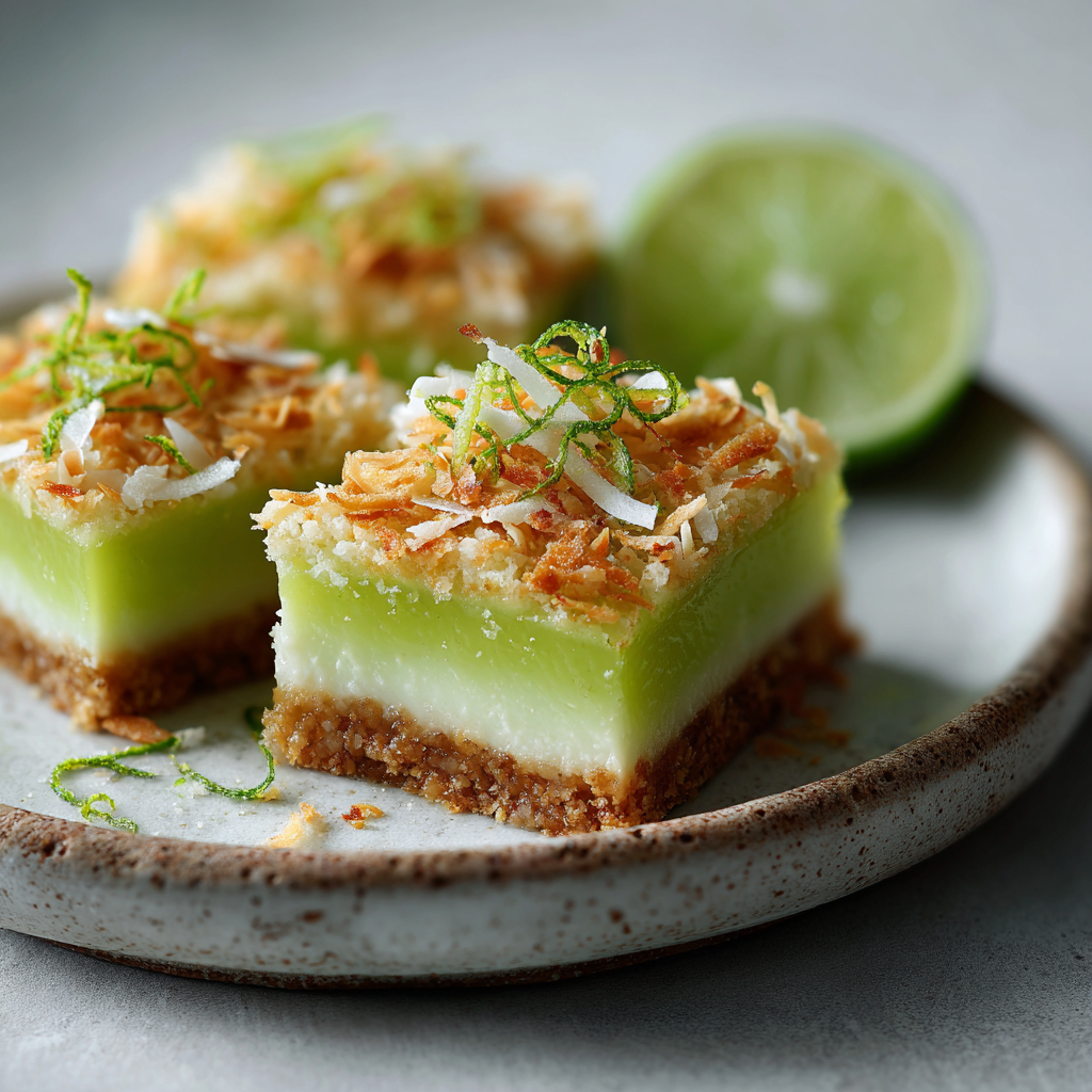 Vegan Coconut Lime Bars Recipe - Recipe Image