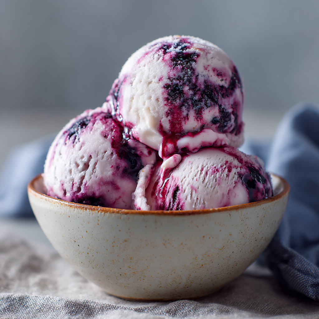 Vegan Blueberry Coconut Ice Cream (No-Churn) Recipe - Recipe Image