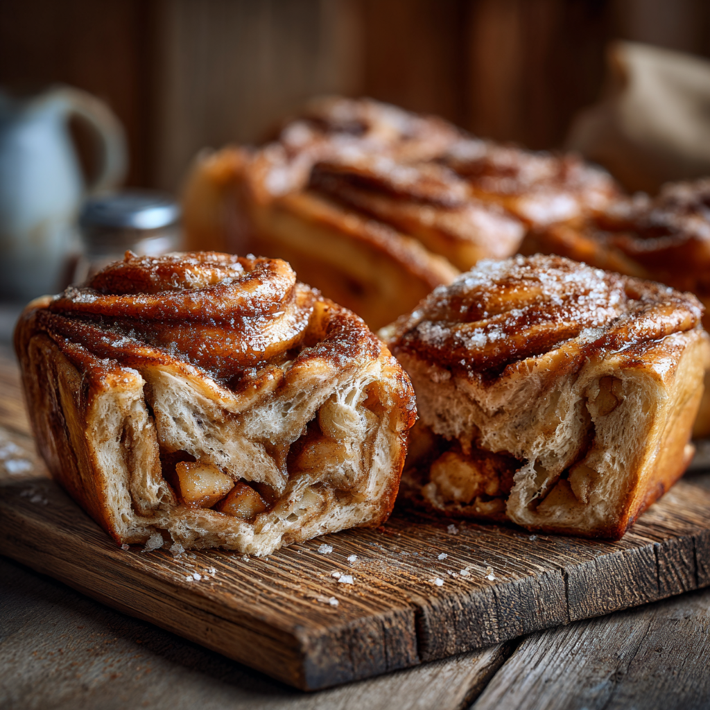 Vegan Apple Cinnamon Babka Rolls Recipe - Recipe Image