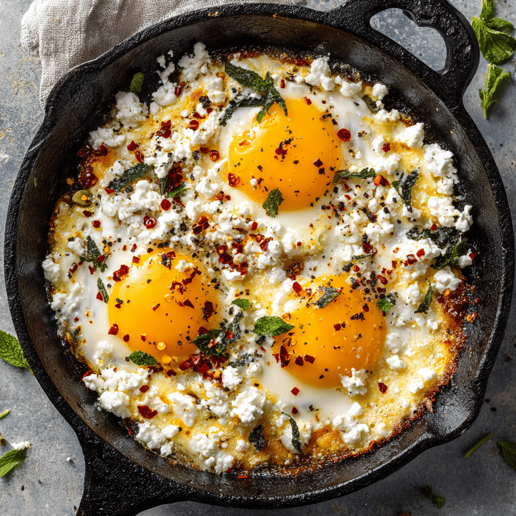 Viral Feta Fried Eggs Recipe