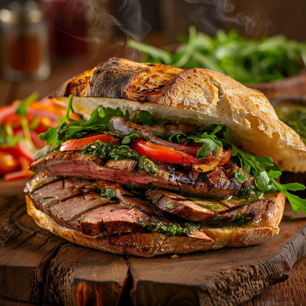 Easy Homemade Portuguese prego with green piri-piri Recipe - Recipe Image