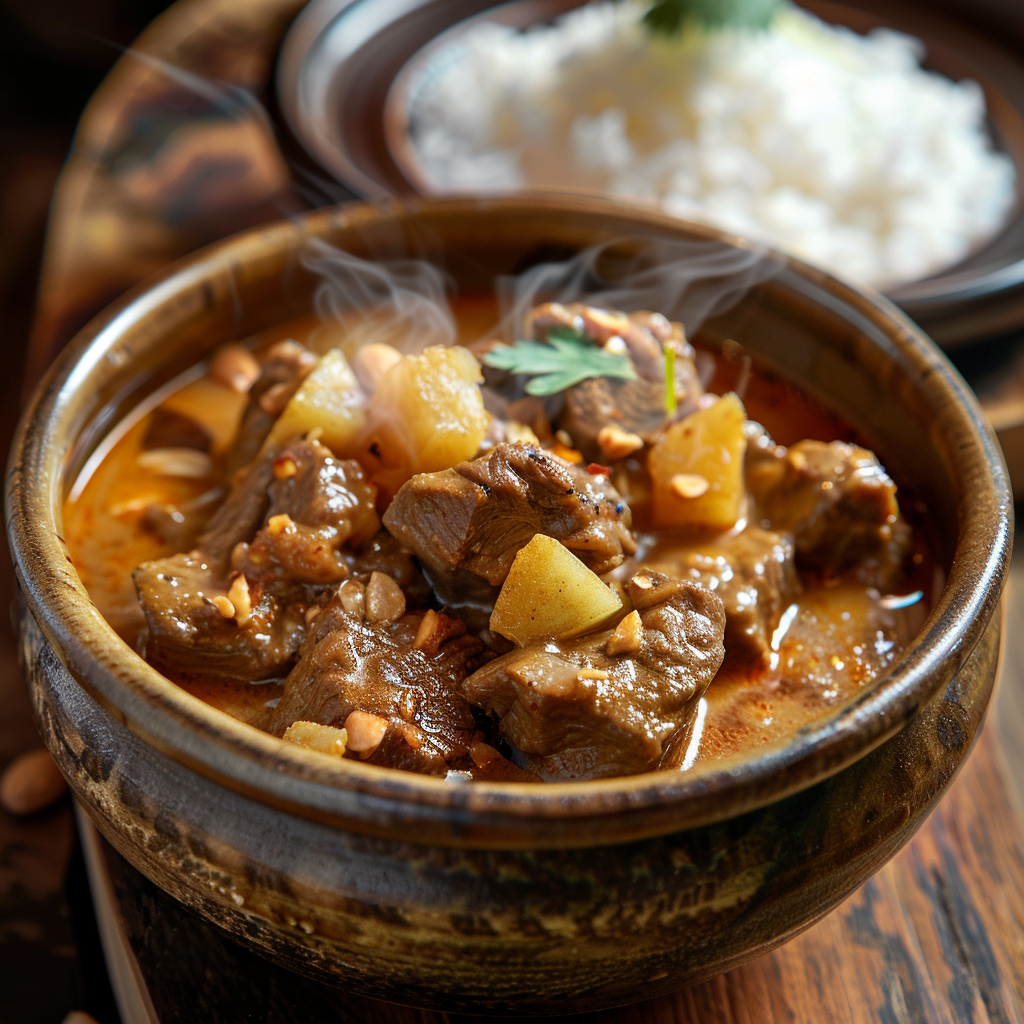 Easy Homemade Massaman Beef curry Recipe - Recipe Image