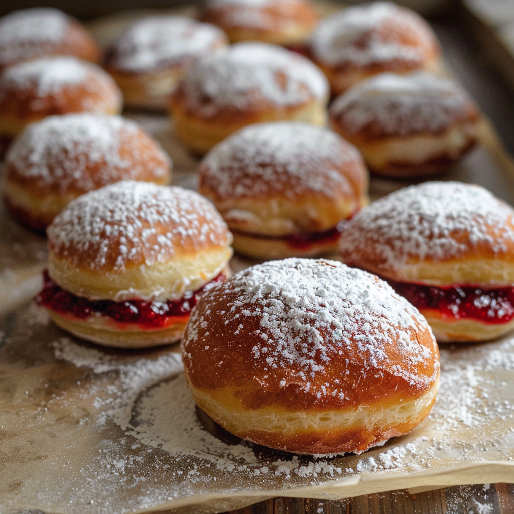 Easy Homemade Polish doughnuts (Pączki) Recipe - Recipe Image