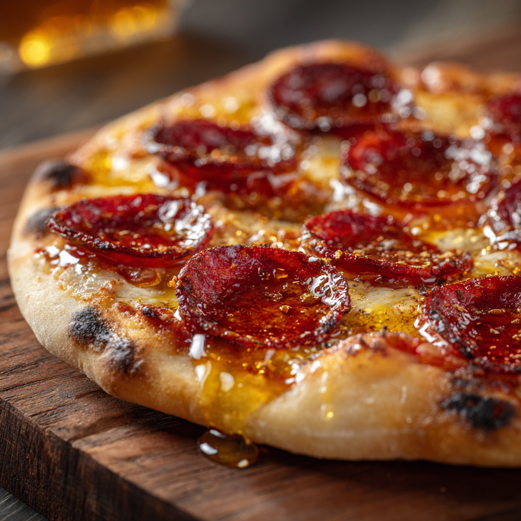 Hot Honey Pepperoni Pizza Recipe - Recipe Image