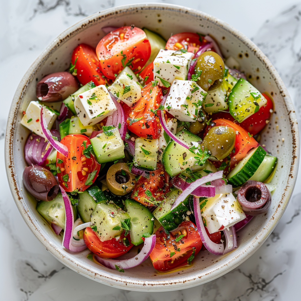 Greek Cucumber Tomato Salad Recipe - Recipe Image