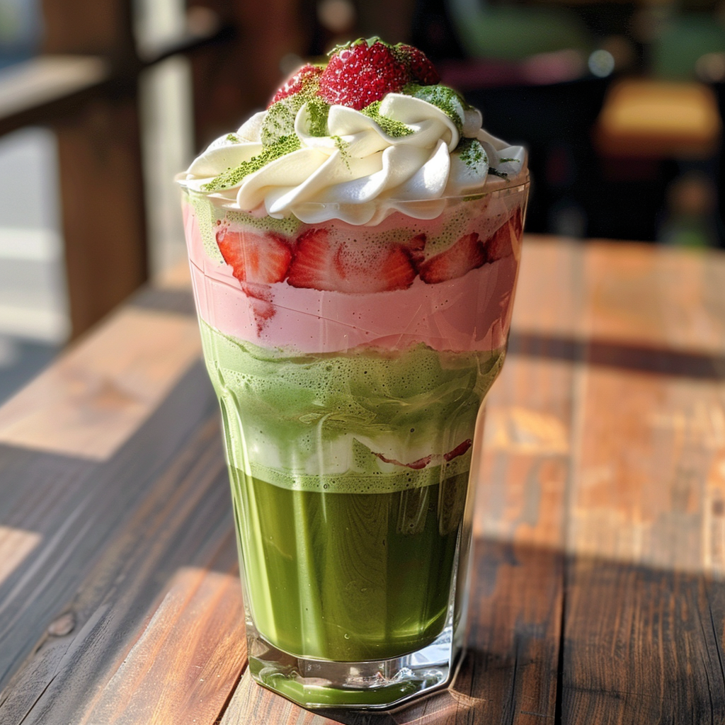 Strawberry Matcha Latte Recipe - Recipe Image