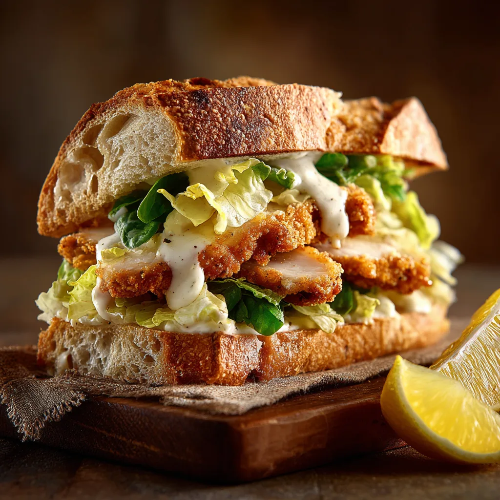 Crispy Chicken Caesar Sandwich: The Ultimate Recipe & Guide Recipe - Recipe Image