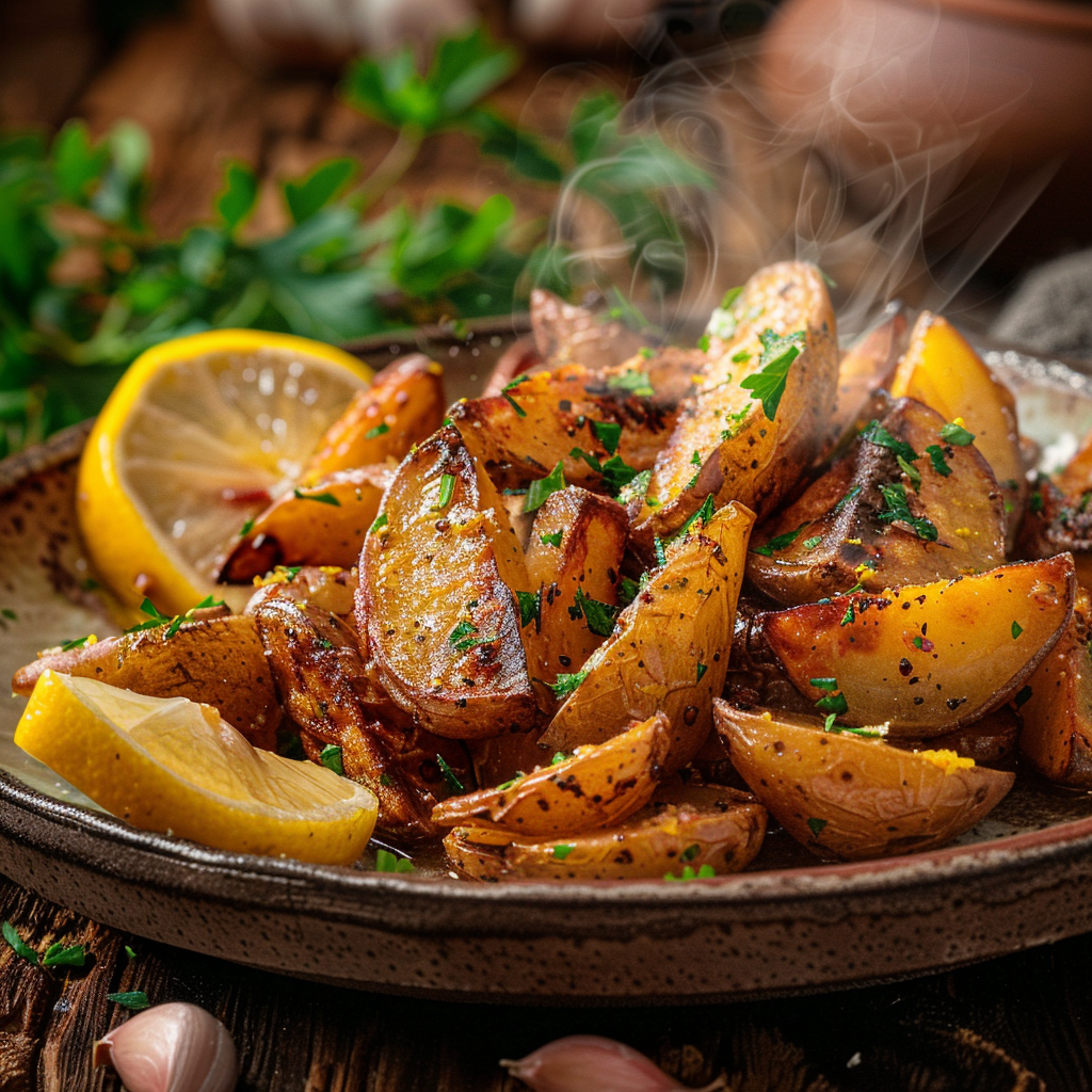 Garlic Lemon Roasted Potatoes Recipe - Recipe Image