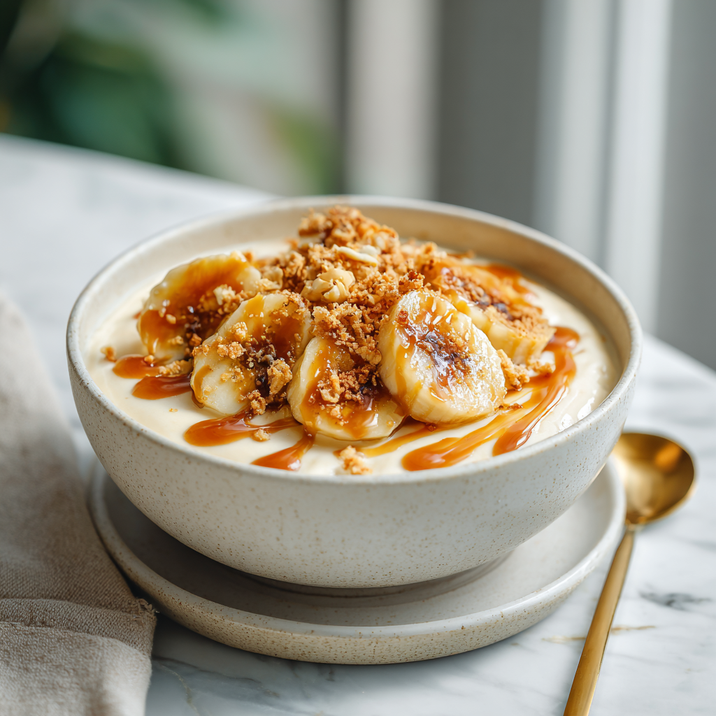 Caramel Banana Dessert Bowl Recipe - Recipe Image