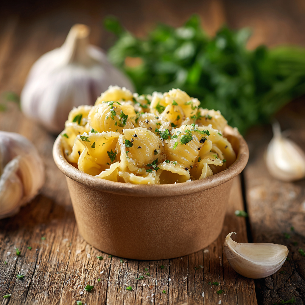 Garlic Butter Pasta Cup Recipe - Recipe Image