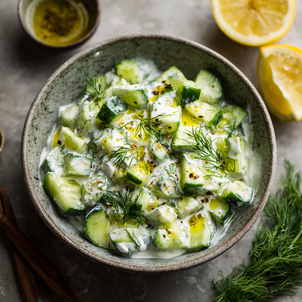 Mediterranean Cucumber Yogurt Salad Recipe - Recipe Image
