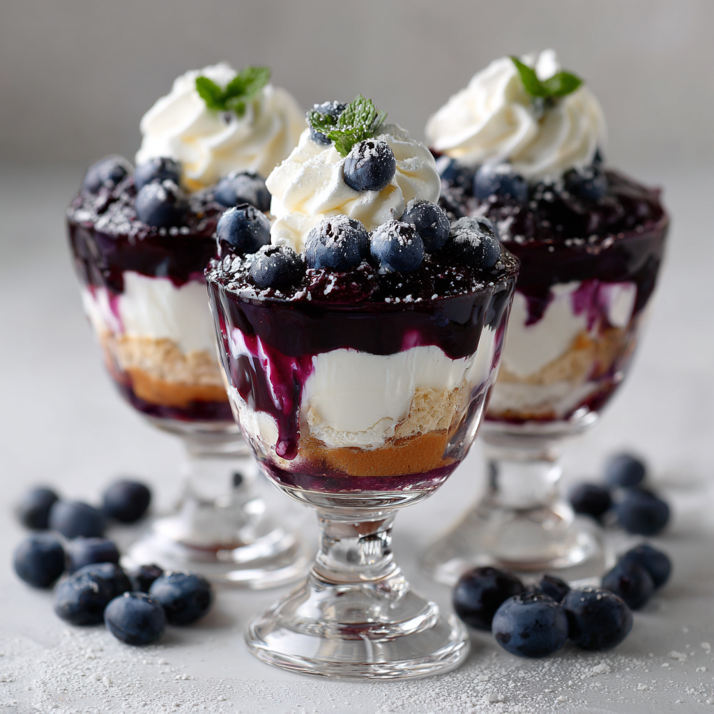 Blueberry Cream Dessert Cups Recipe - Recipe Image