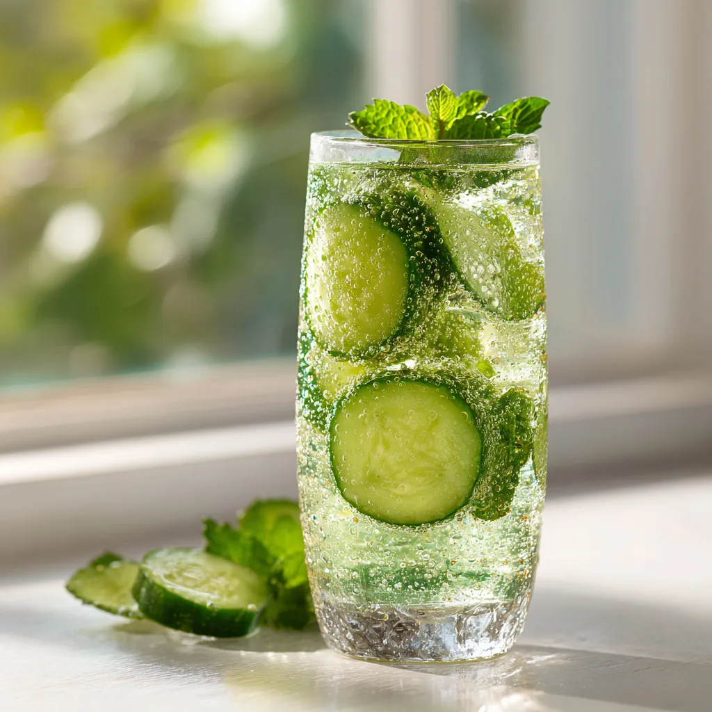 Cucumber Mint Fizz Recipe - Recipe Image