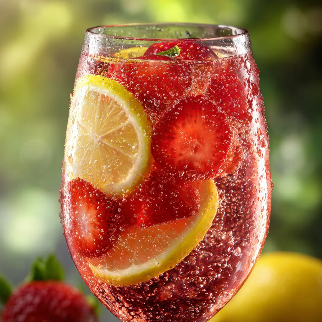 Strawberry Lemonade Spritzer Recipe - Recipe Image