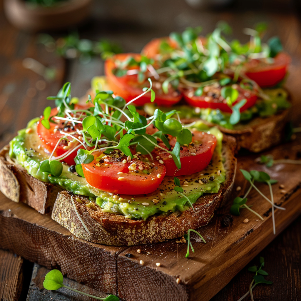 Avocado Tomato Toast Recipe - Recipe Image