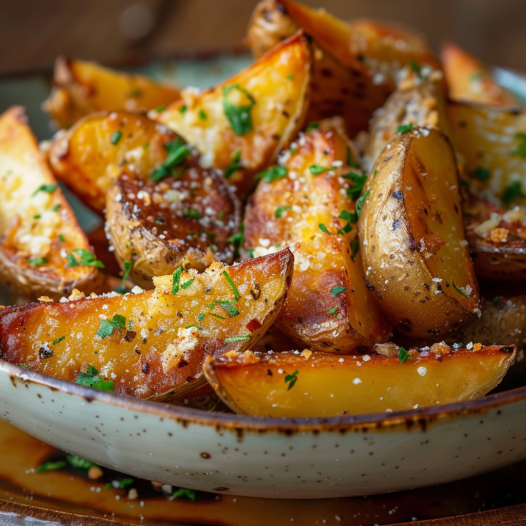 Crispy Parmesan Potato Wedges Recipe 2 Crispy Parmesan Potato Wedges Recipe - Recipe Image