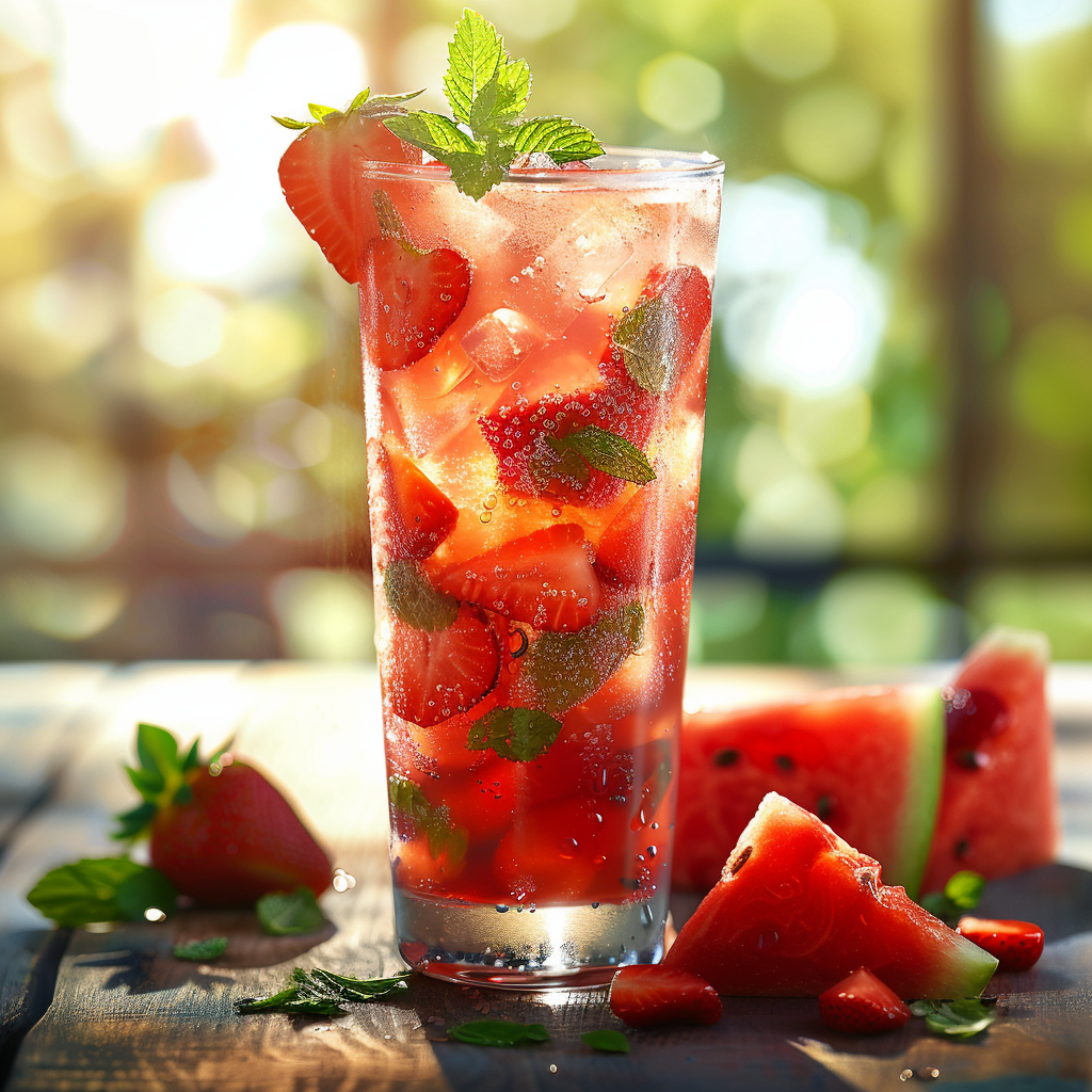 Strawberry Watermelon Refresher Recipe 2 Strawberry Watermelon Refresher Recipe - Recipe Image