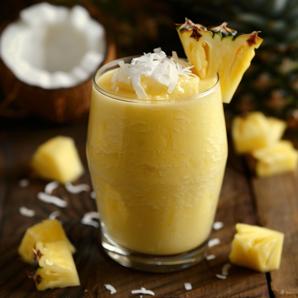 Pineapple Coconut Smoothie Recipe 2 Pineapple Coconut Smoothie Recipe - Recipe Image