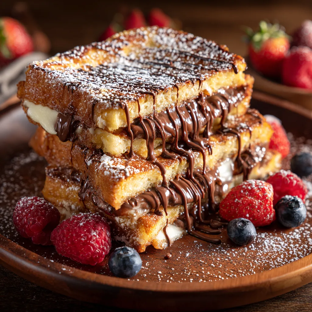 Nutella Stuffed French Toast Recipe 3 Nutella Stuffed French Toast Recipe - Recipe Image