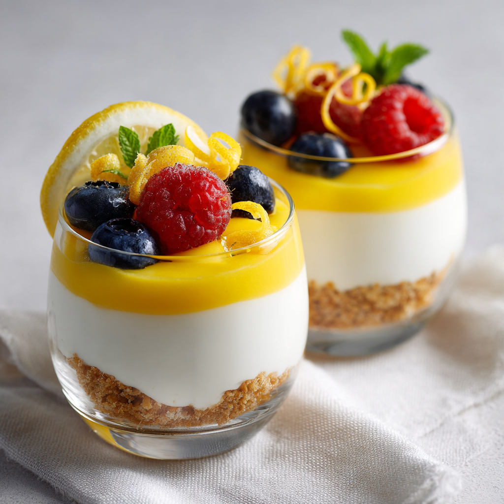 Lemon Yogurt Dessert Cups Recipe - Recipe Image