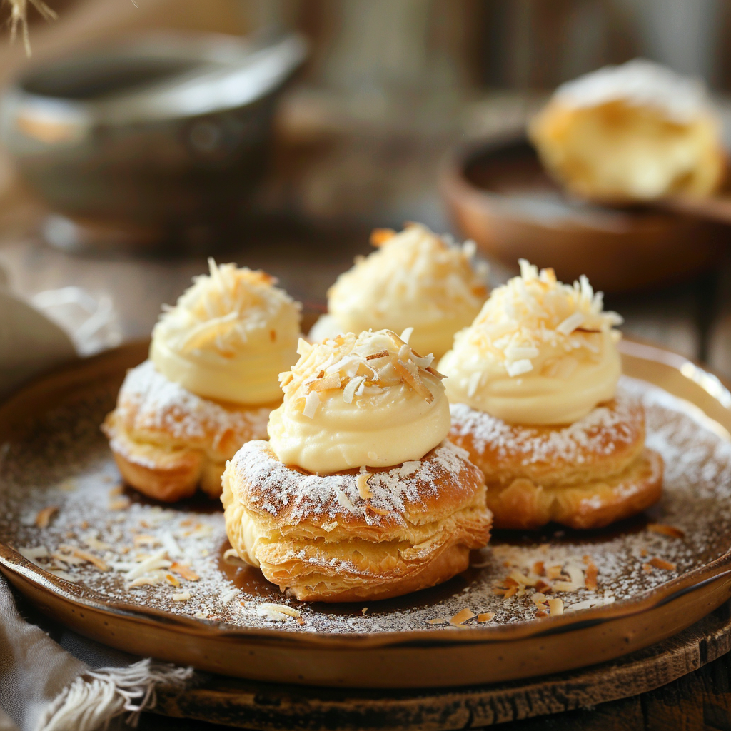 Coconut Cream Puffs Recipe - Recipe Image