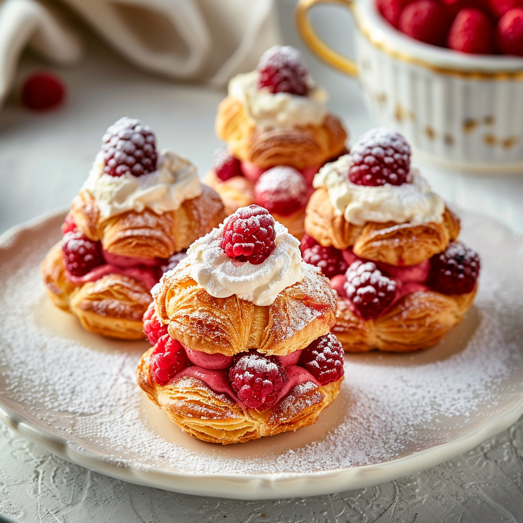 Raspberry Cream Puffs Recipe - Recipe Image