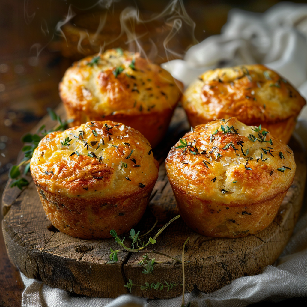 Savory Cheese Herb Muffins Recipe 2 Savory Cheese Herb Muffins Recipe - Recipe Image
