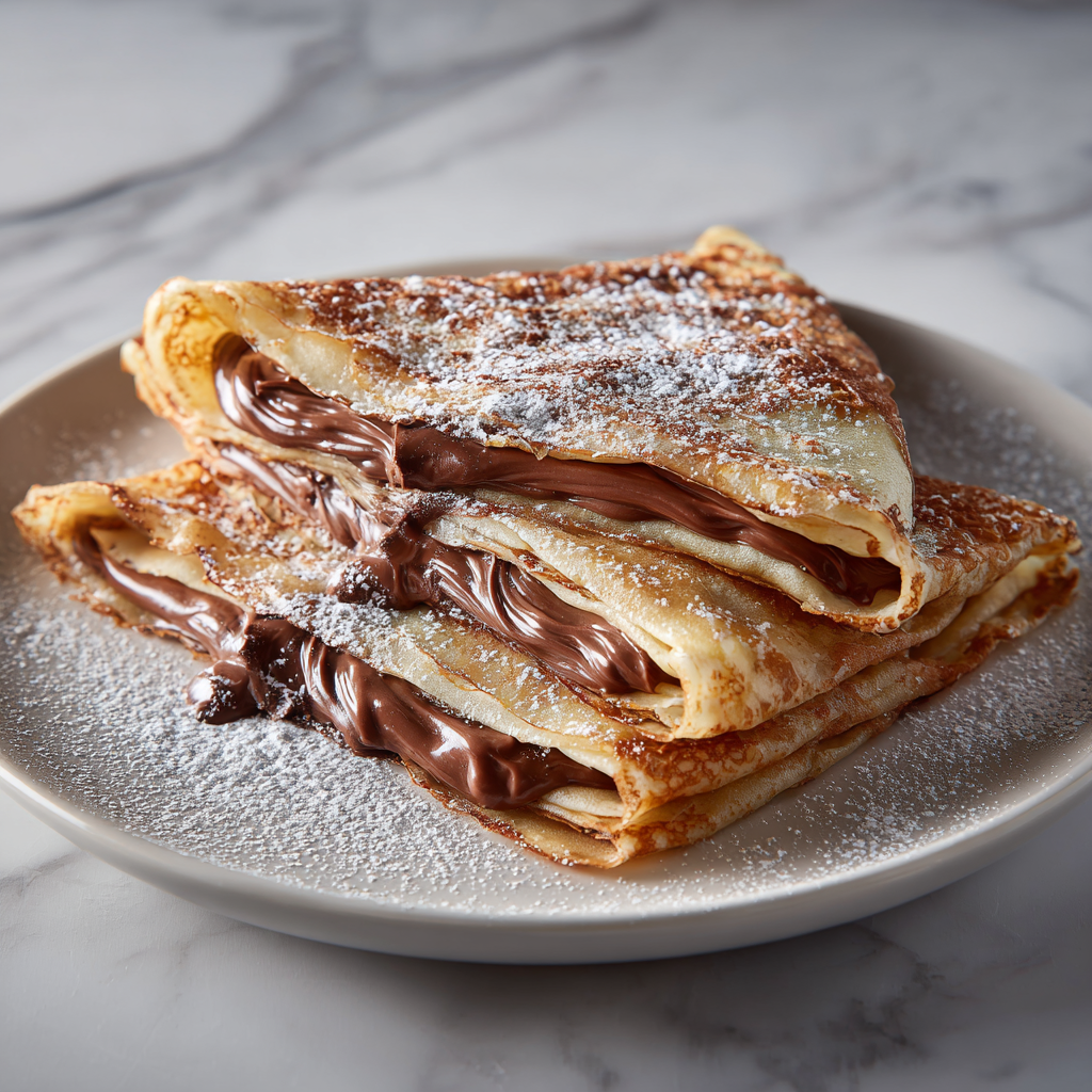 Nutella Stuffed Crepes Recipe - Recipe Image
