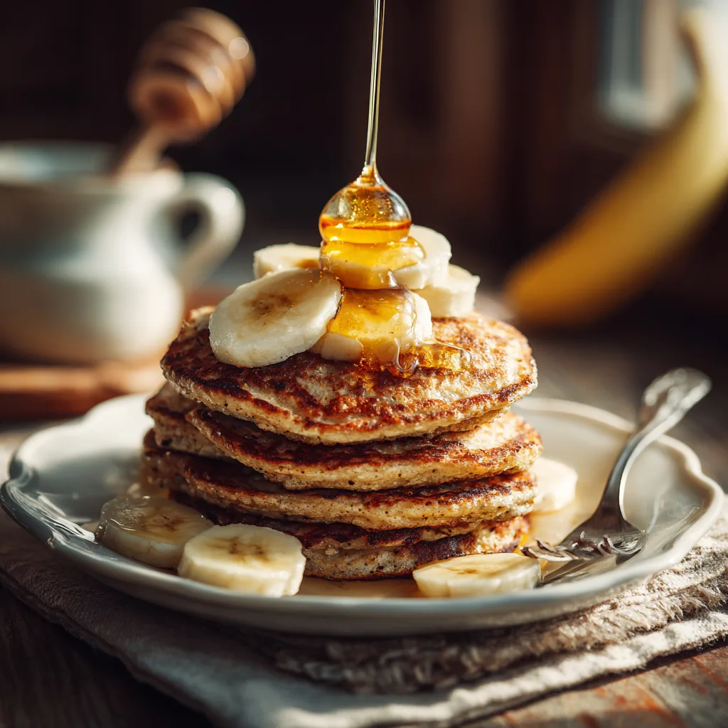 Banana Oat Pancakes Recipe - Recipe Image