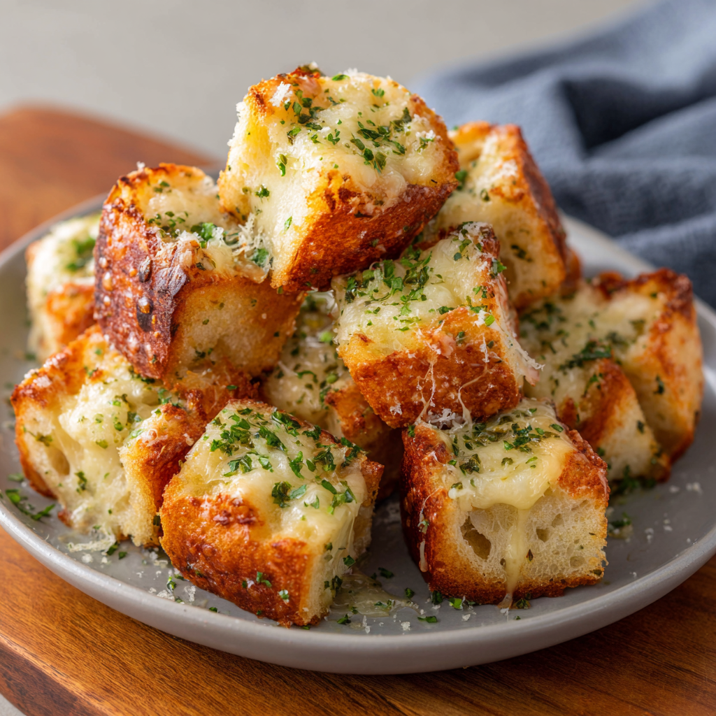 Cheesy Garlic Bread Bites Recipe 2 Cheesy Garlic Bread Bites Recipe - Recipe Image