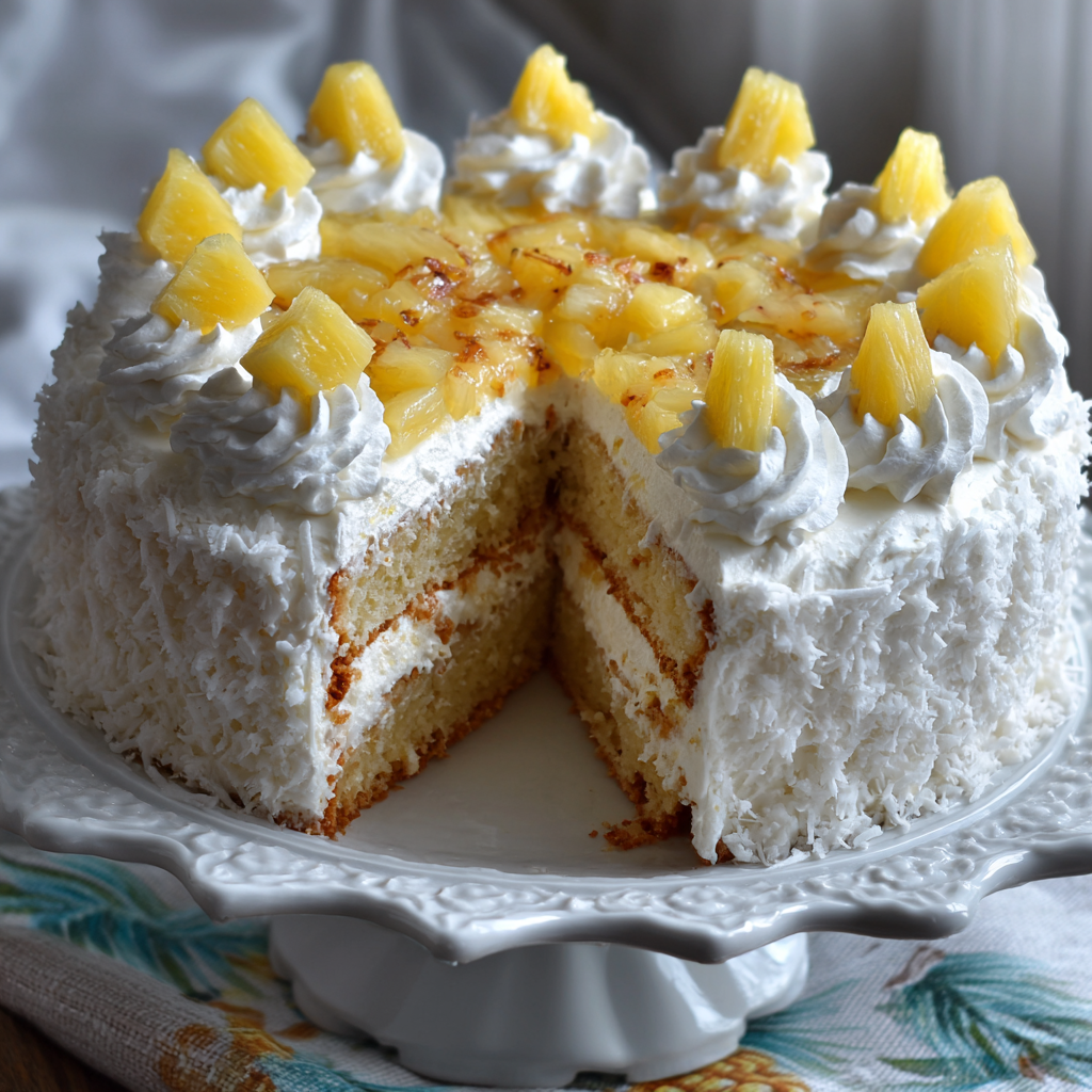 Pineapple Dream Cake: Sweet Island Bliss Recipe 3 Pineapple Dream Cake: Sweet Island Bliss Recipe - Recipe Image